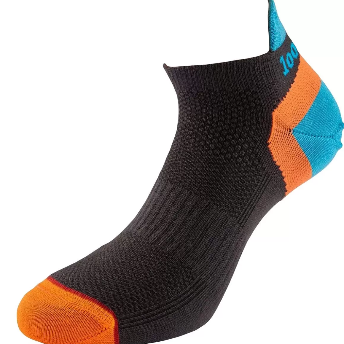 Pentagon Socks>1000 Mile Trainer Liner Sock Charcoal/Turquoise/Orange