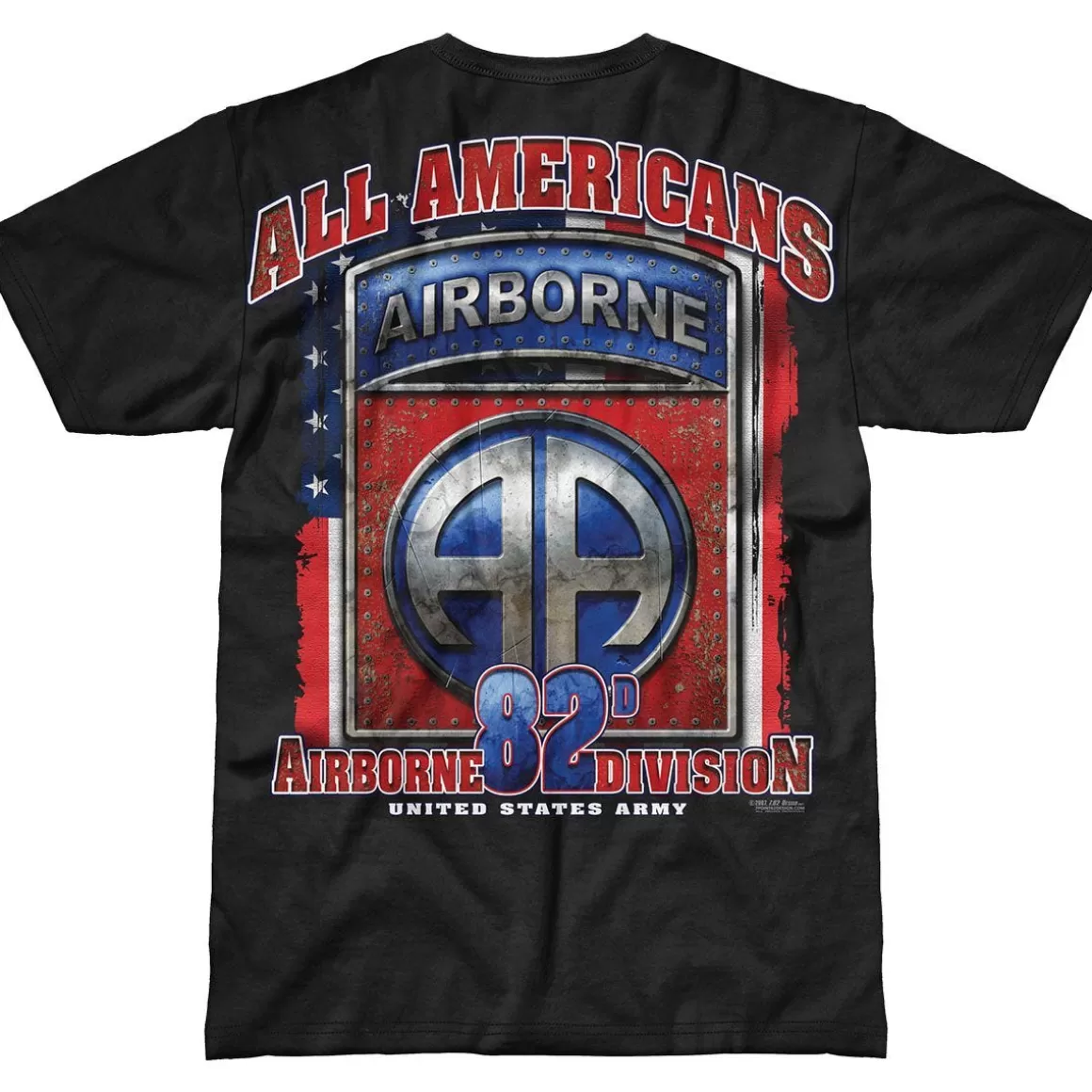 7.62 Design T-Shirts & Vests> Army 82Nd Airborne All Americans Battlespace T-Shirt Black