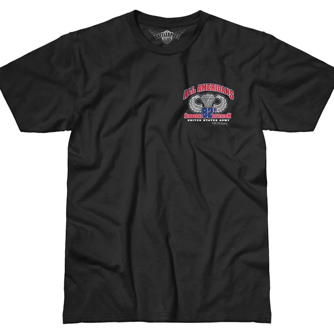 7.62 Design T-Shirts & Vests> Army 82Nd Airborne All Americans Battlespace T-Shirt Black