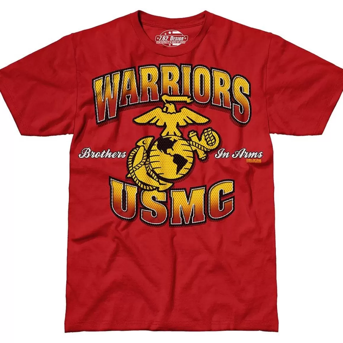 7.62 Design T-Shirts & Vests> Usmc Warriors T-Shirt Scarlet