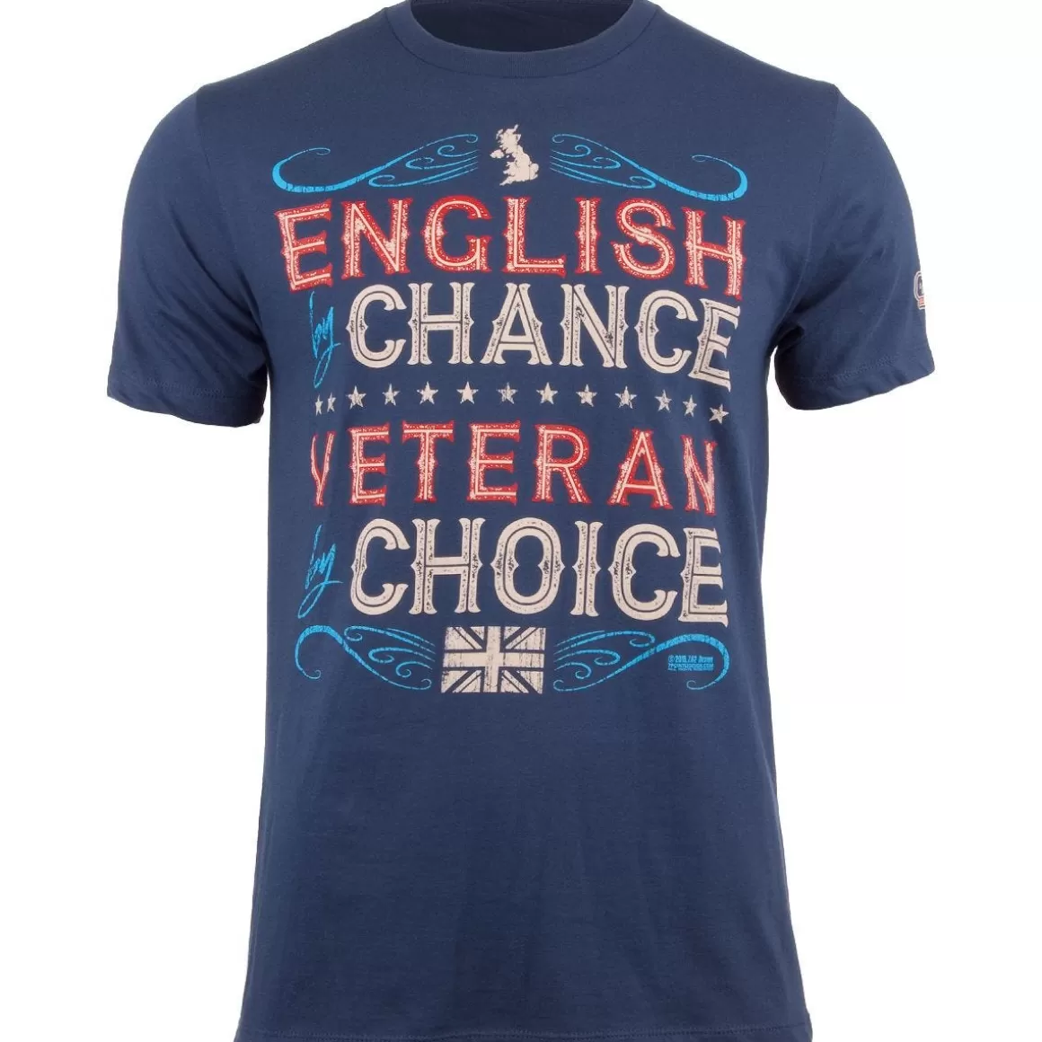 7.62 Design T-Shirts & Vests> Veteran By Choice English T-Shirt Indigo Blue