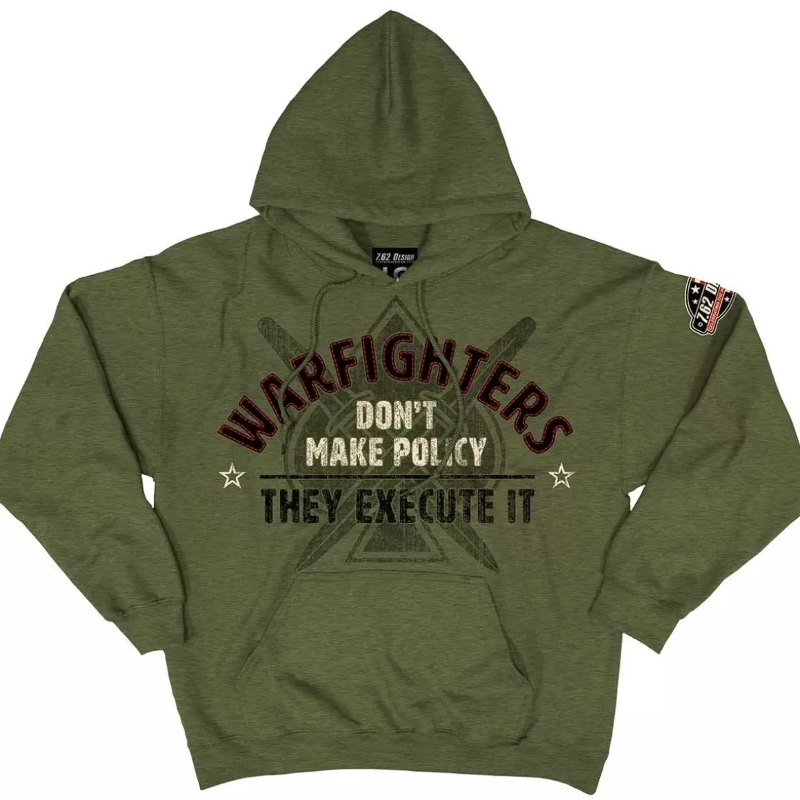 Flyye Industries Sweatshirts>7.62 Design Warfighters Hoodie Heather Green