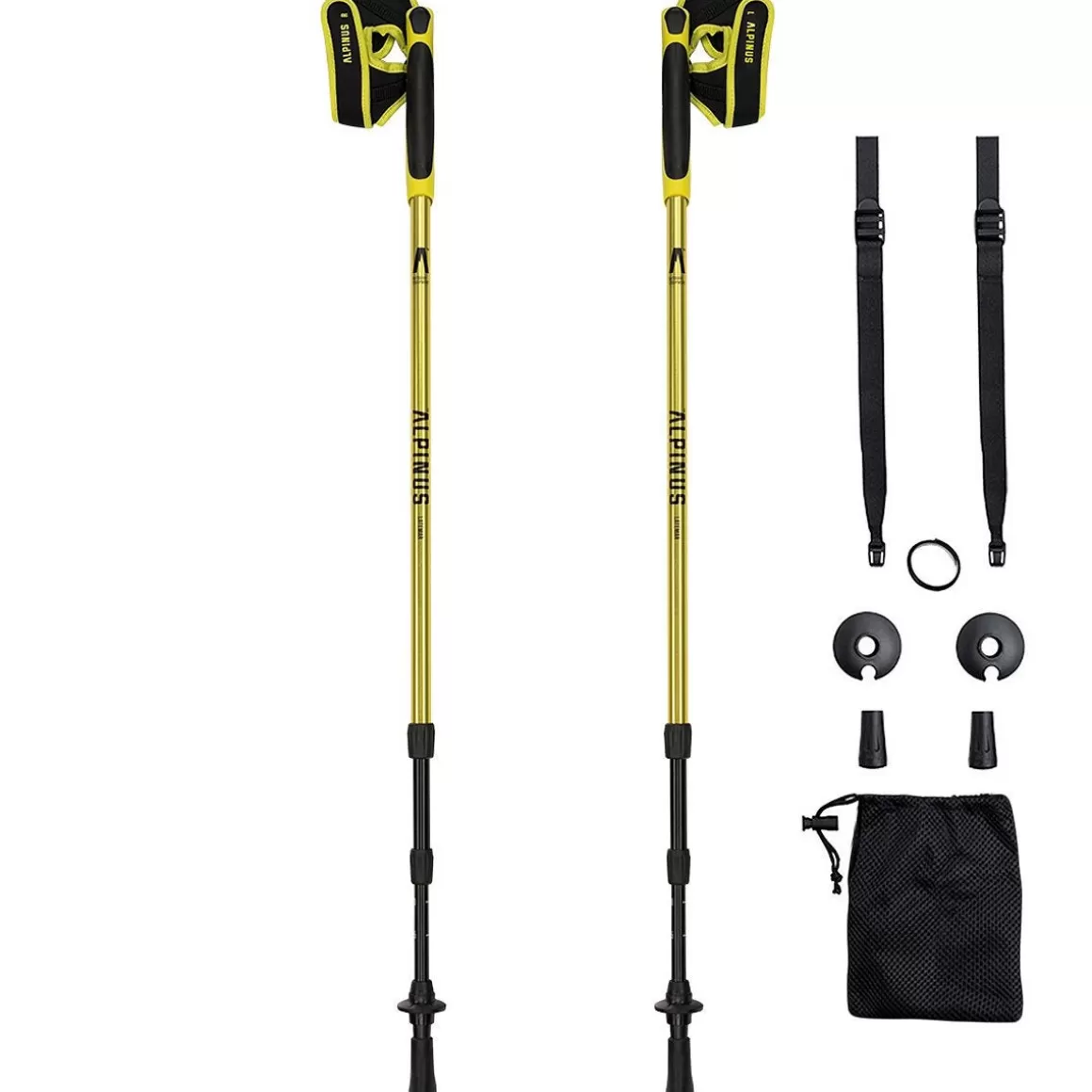 Alpinus Walking Sticks> Active Nordic Walking Poles Latemar Yellow