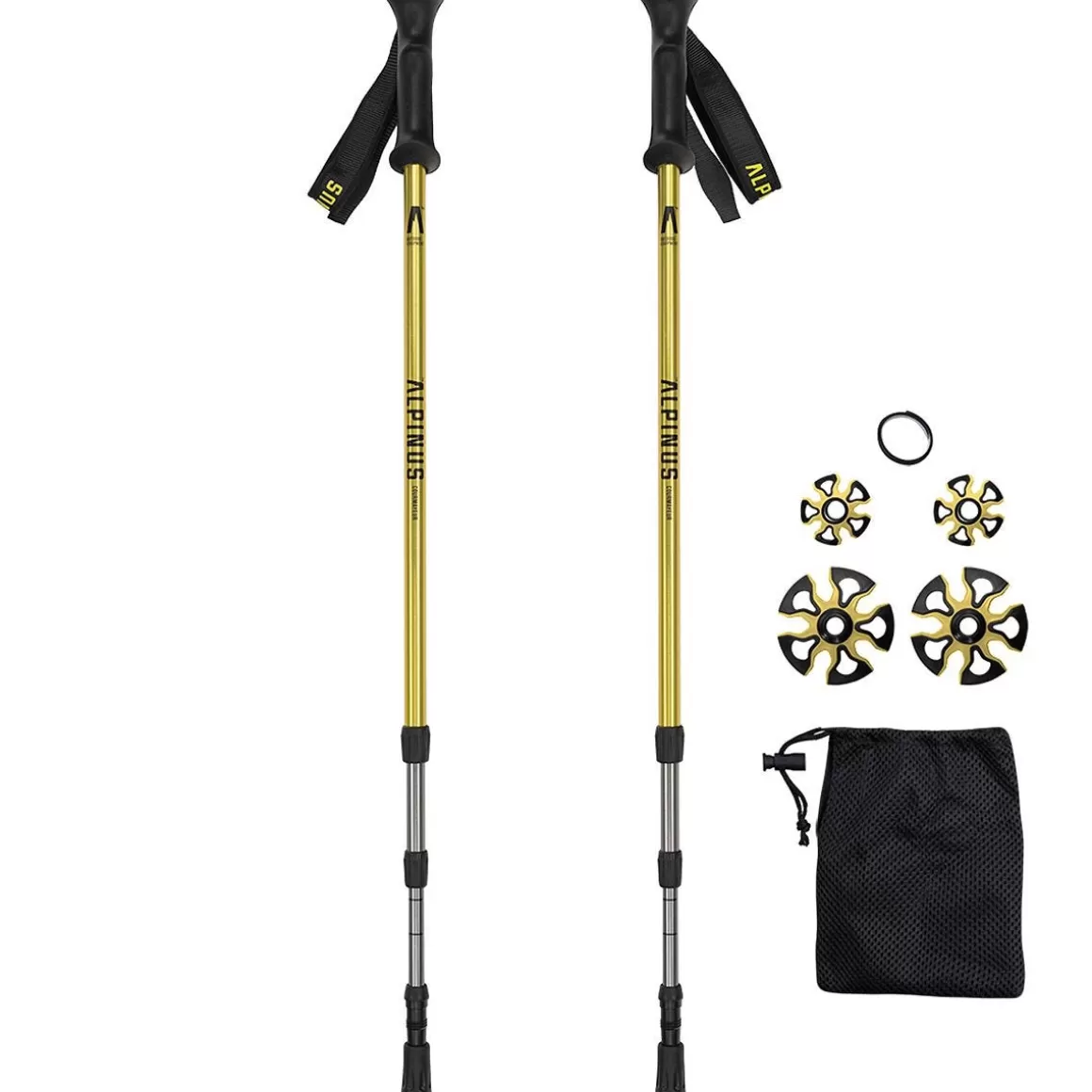 Alpinus Walking Sticks> Active Trekking Poles Courmayeur Yellow