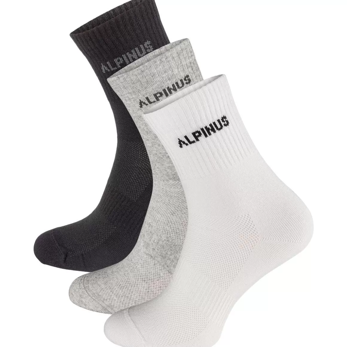 FORJ Socks>Alpinus Alpamayo 3-Pack Socks Black-Grey-White