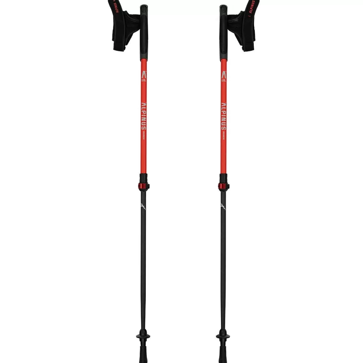 Alpinus Walking Sticks> Pro Nordic Walking Poles Braunberg Red