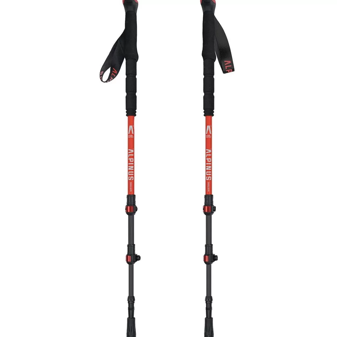 Alpinus Walking Sticks> Pro Trekking Poles Dhaulagiri Red