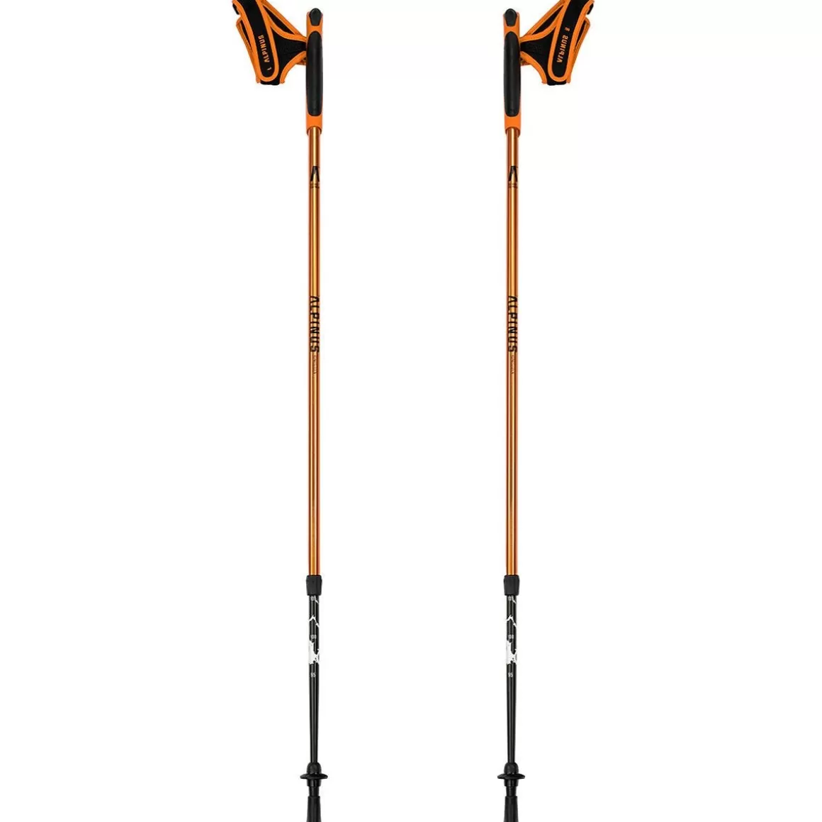 Alpinus Walking Sticks> Tactical Nordic Walking Poles Kungsleden Orange