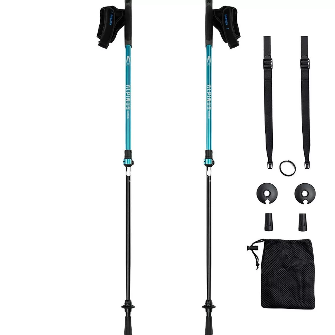 Alpinus Walking Sticks> Tactical Nordic Walking Poles Lysefjord Blue