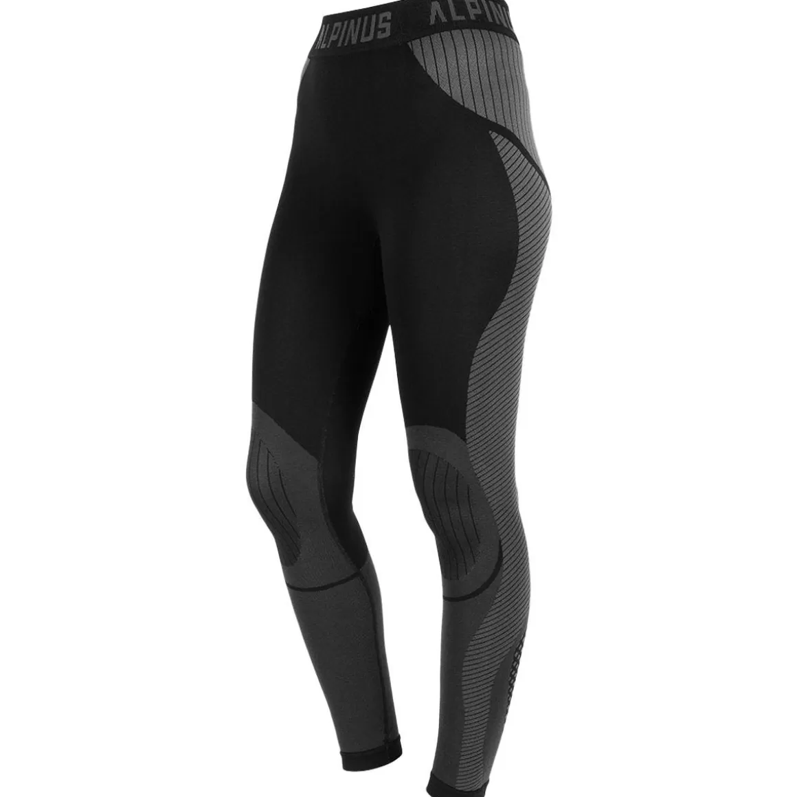 Highlander Forces Trousers>Alpinus Women Active Base Layer Leggings Black-Grey