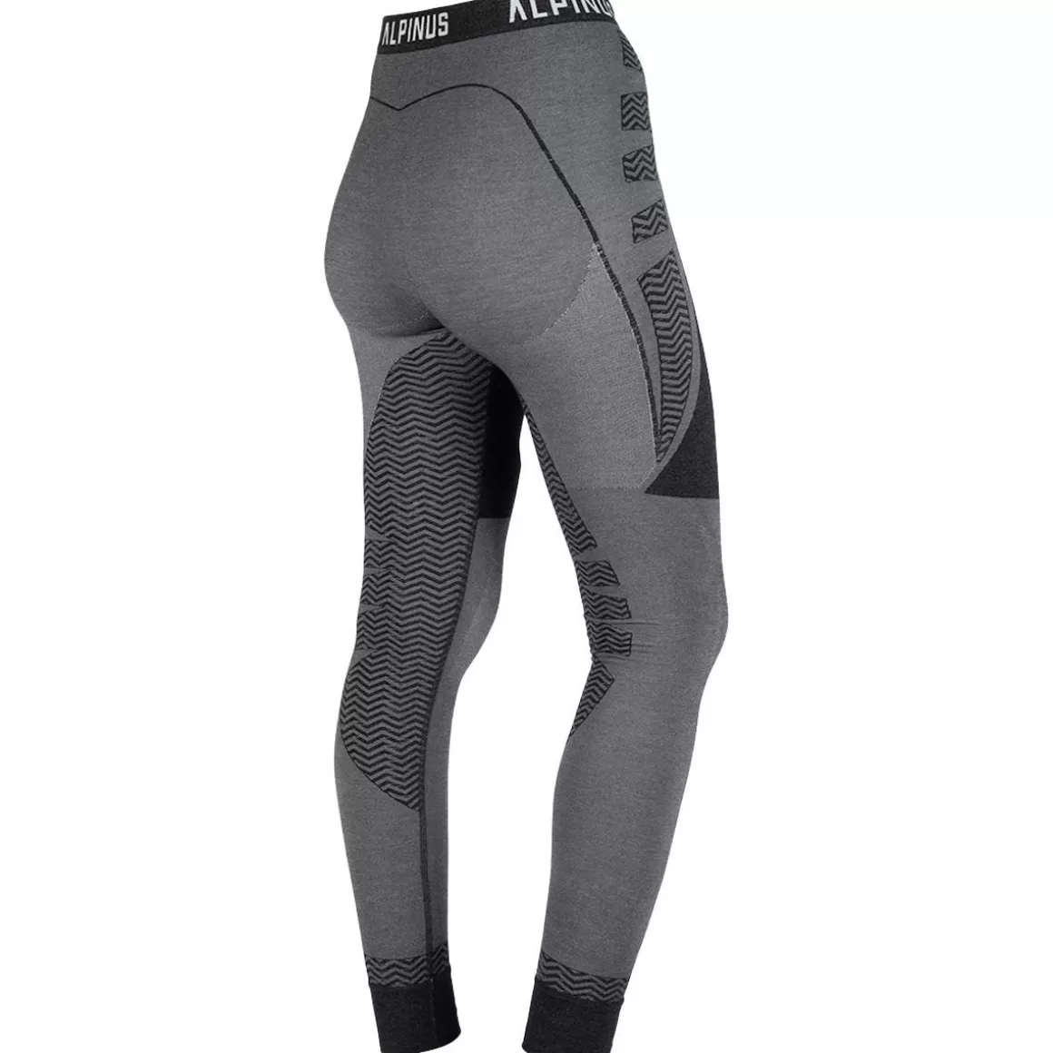 Flyye Industries Trousers>Alpinus Women Pro Miyabi Edition Base Layer Leggings Grey-Melange