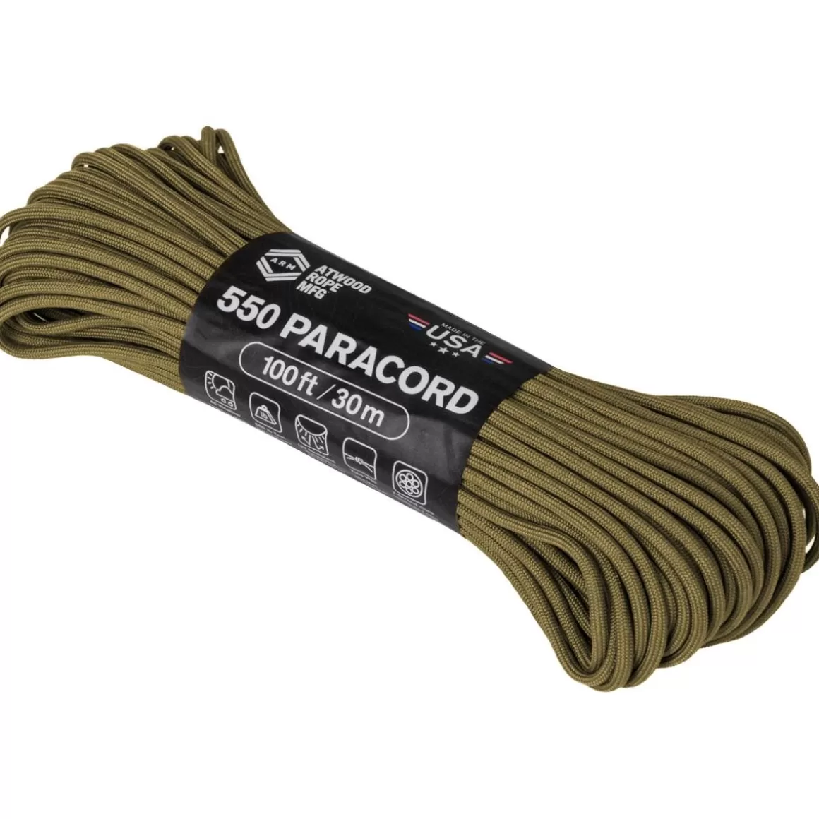 Atwood Rope Everything Else> 100Ft 550 Paracord Coyote