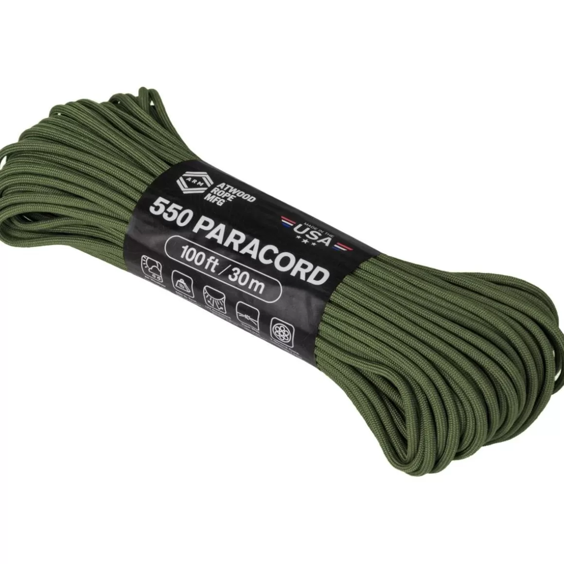Atwood Rope Everything Else> 100Ft 550 Paracord Olive Drab