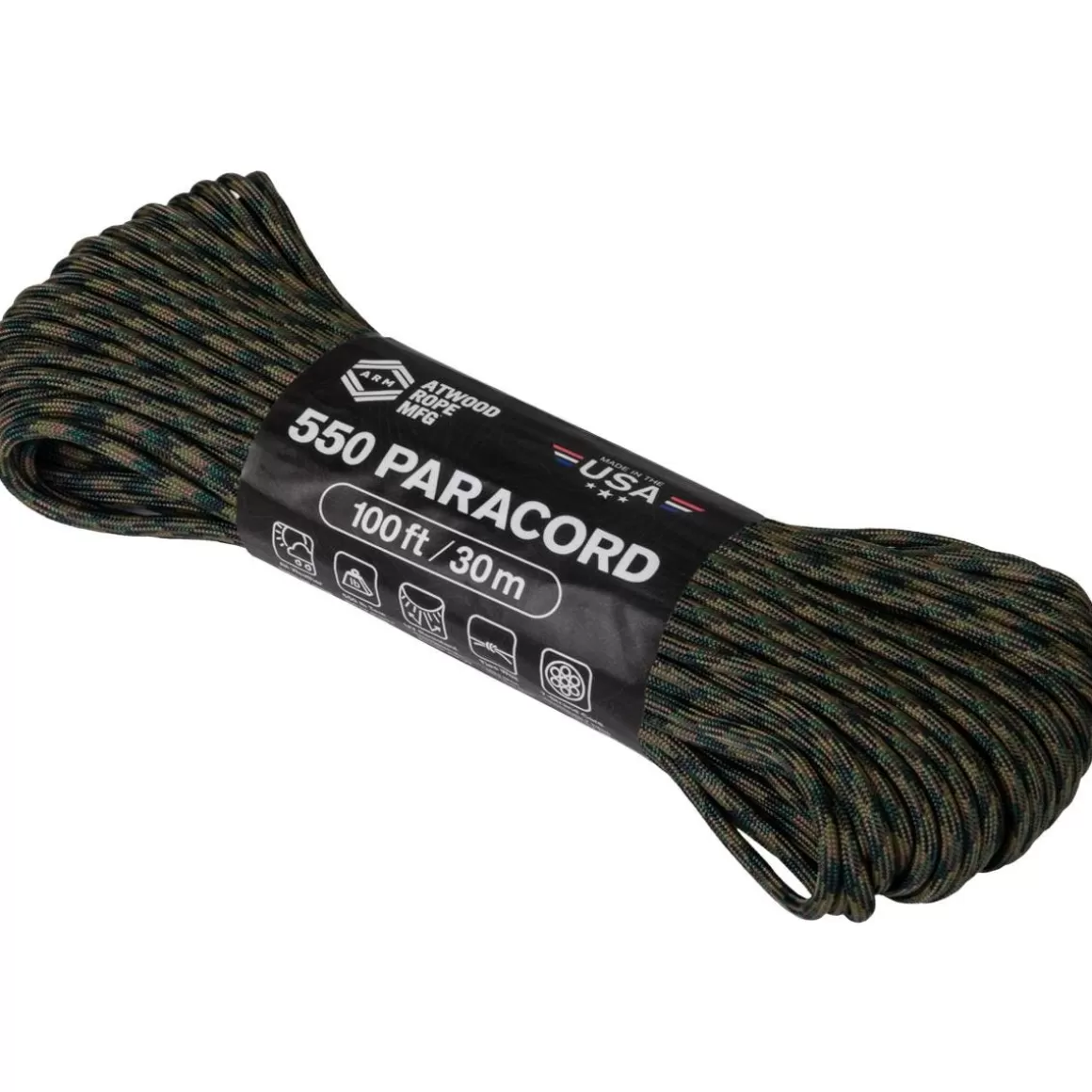 Atwood Rope Everything Else> 100Ft 550 Paracord Woodland