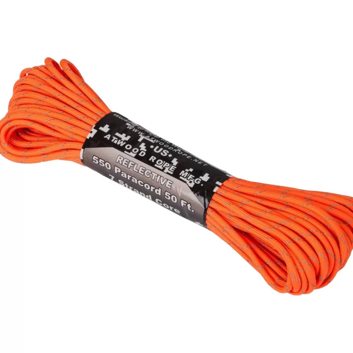 Atwood Rope Miscellaneous Accessories> 50Ft 550 Reflective Paracord Orange