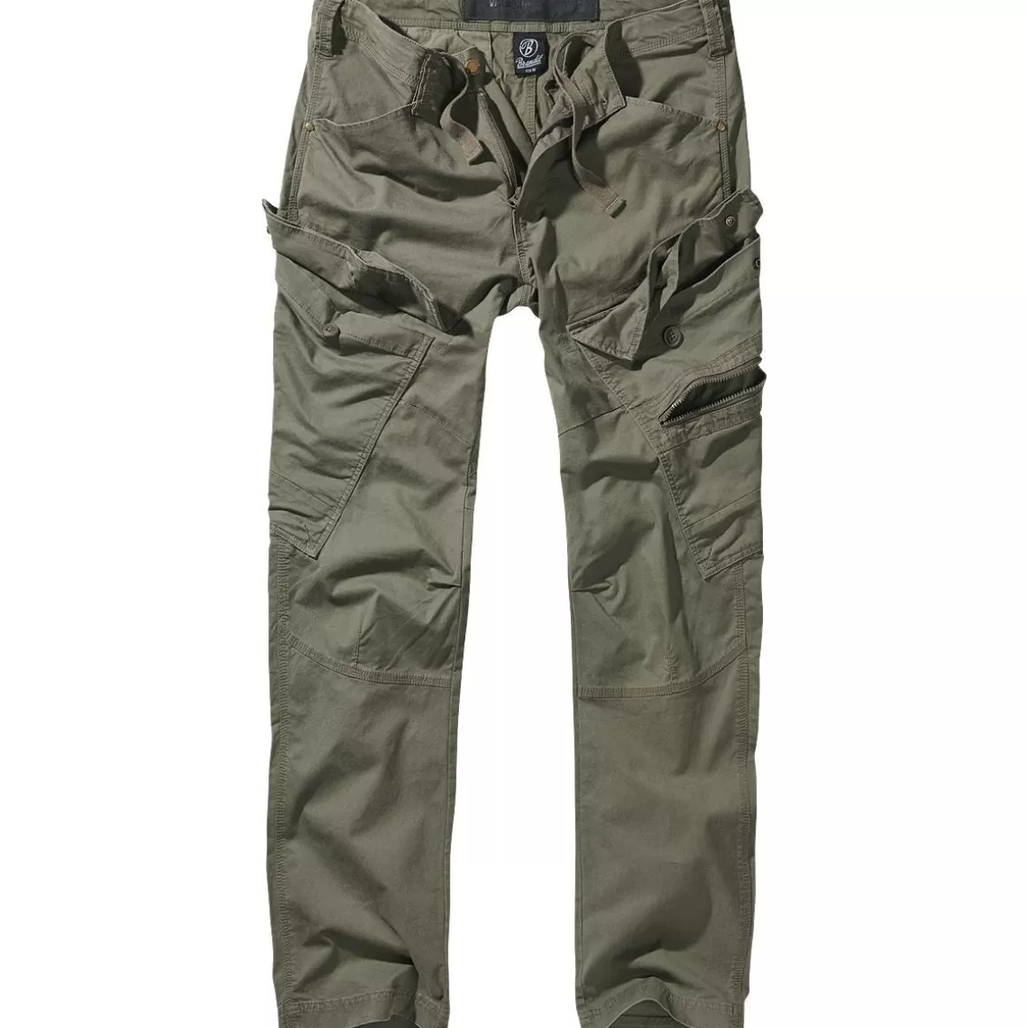 Brandit Trousers> Adven Slim Fit Trousers Olive