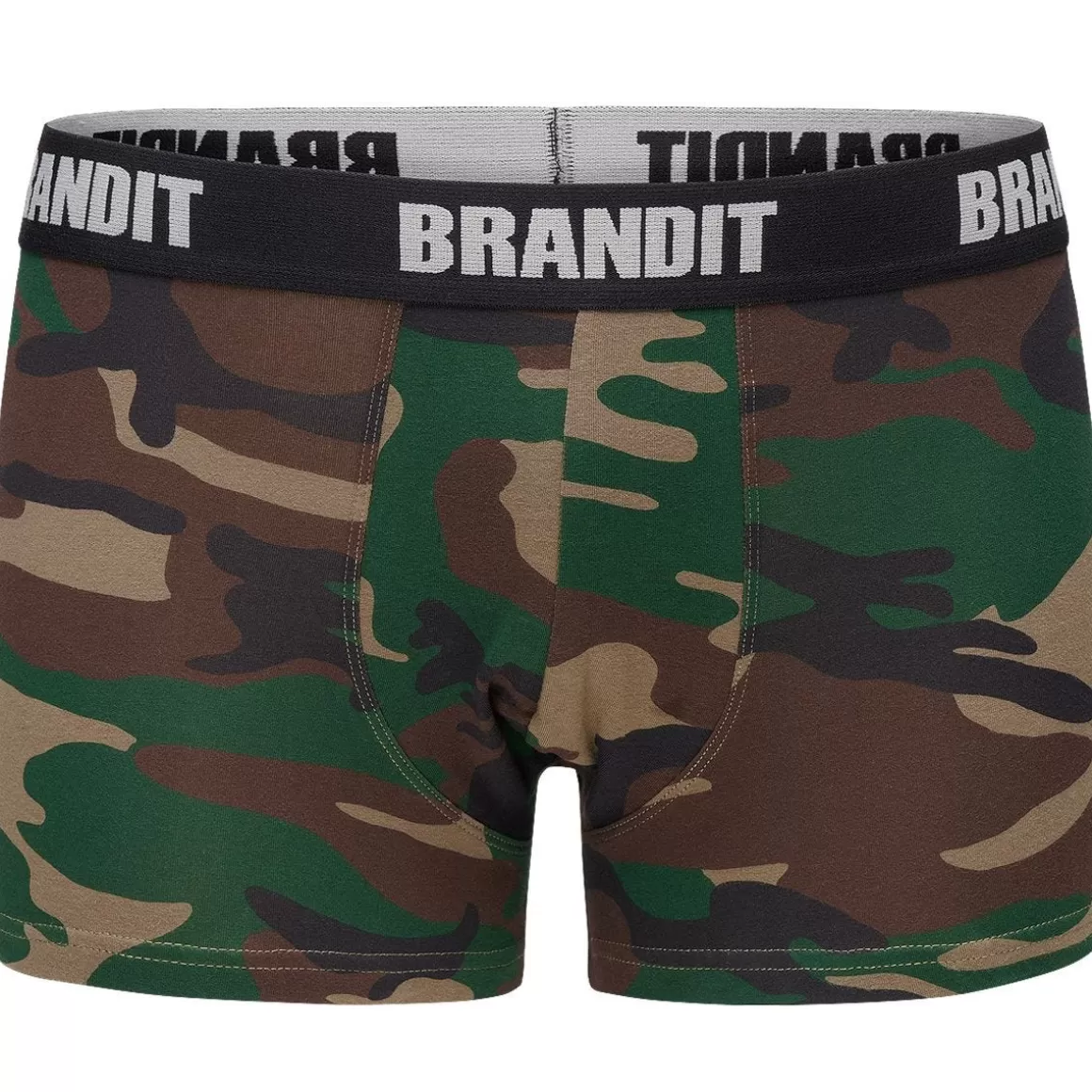 Viper Base Layers>Brandit Boxer Shorts Logo 2 Pack Woodland / Dark Camo