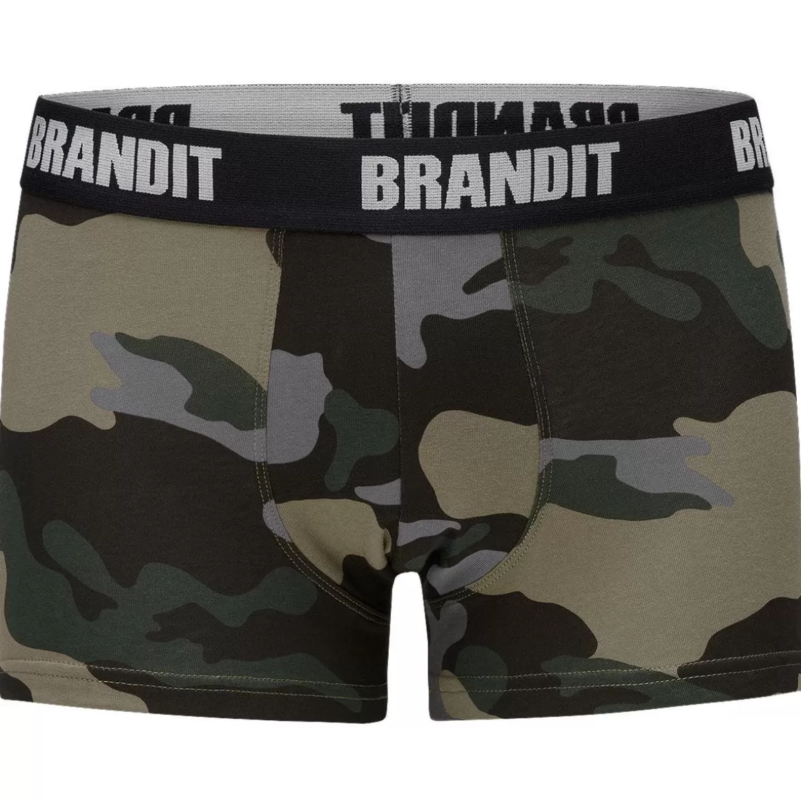 Viper Base Layers>Brandit Boxer Shorts Logo 2 Pack Woodland / Dark Camo