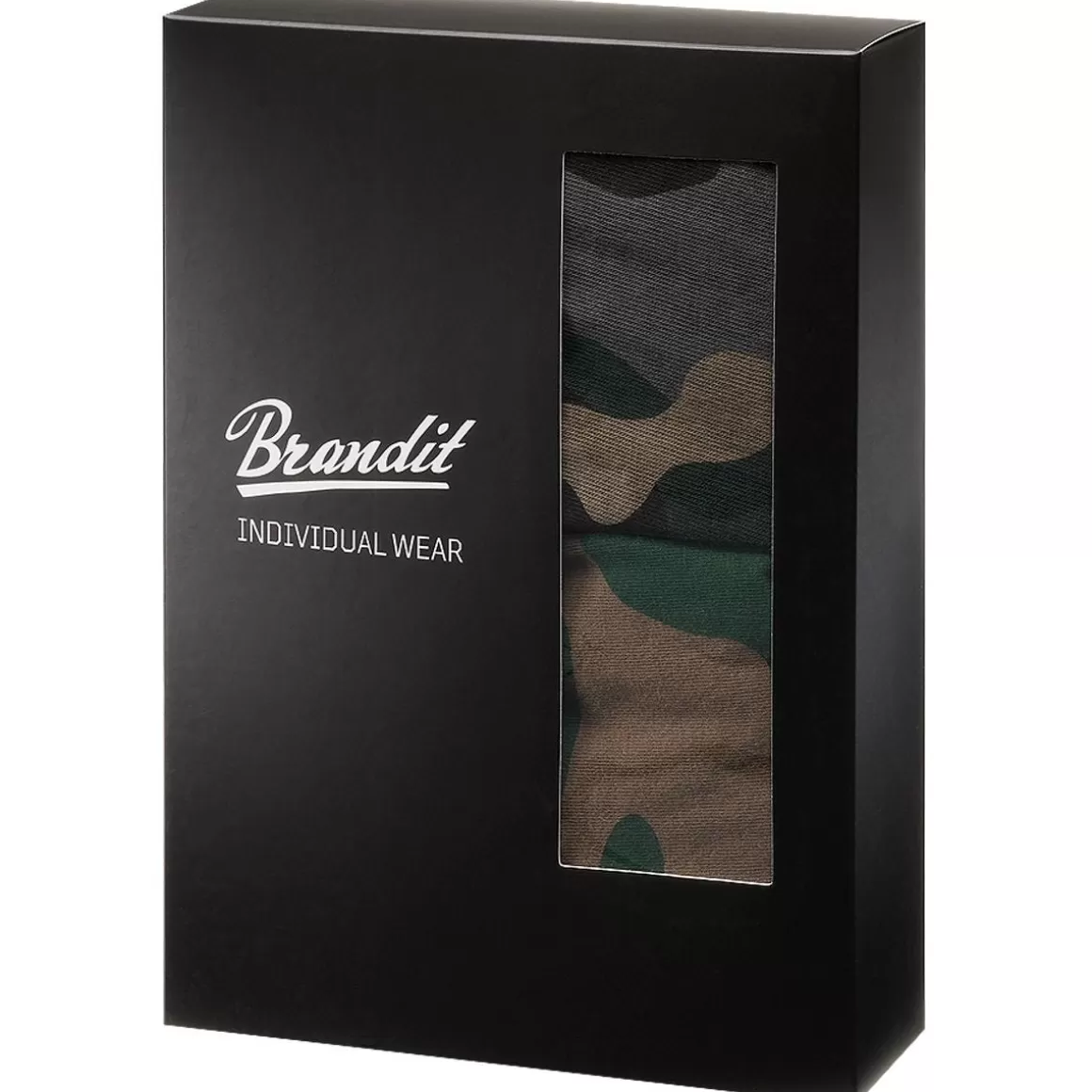 Viper Base Layers>Brandit Boxer Shorts Logo 2 Pack Woodland / Dark Camo