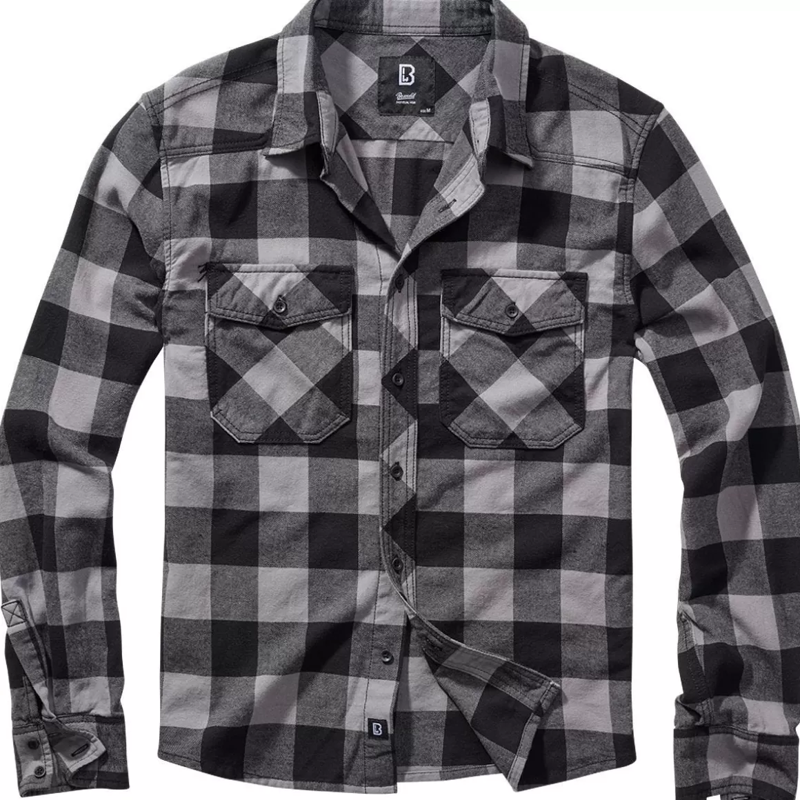 Brandit Shirts> Check Shirt Black / Charcoal Grey