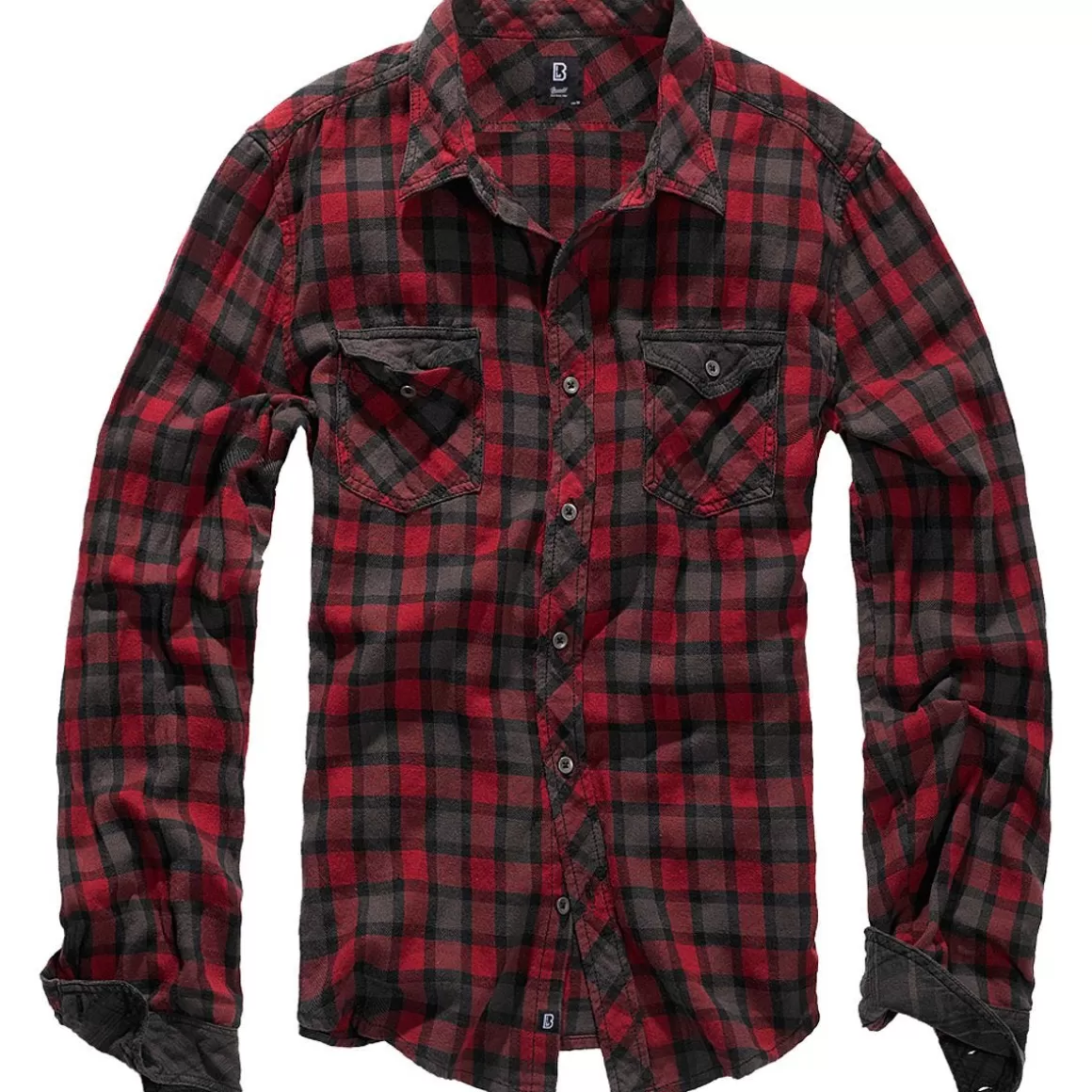 Helikon Shirts>Brandit Checkshirt Duncan Red / Brown