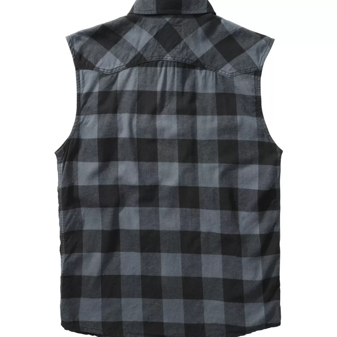 Helikon Shirts>Brandit Checkshirt Sleeveless Black / Grey