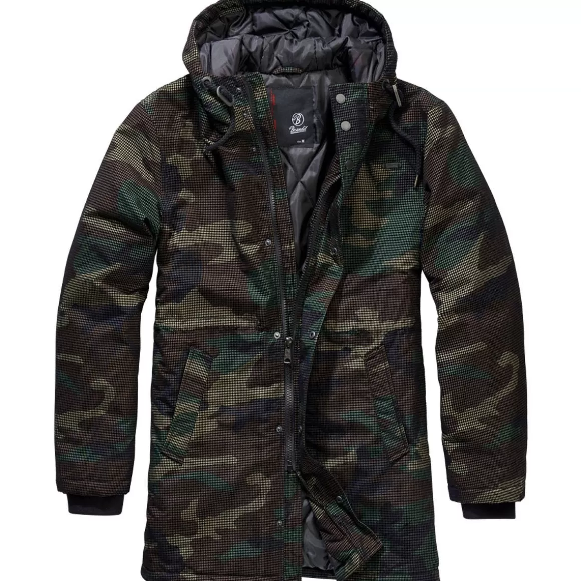 Brandit Jackets & Coats> Grid Camo Parka Woodland