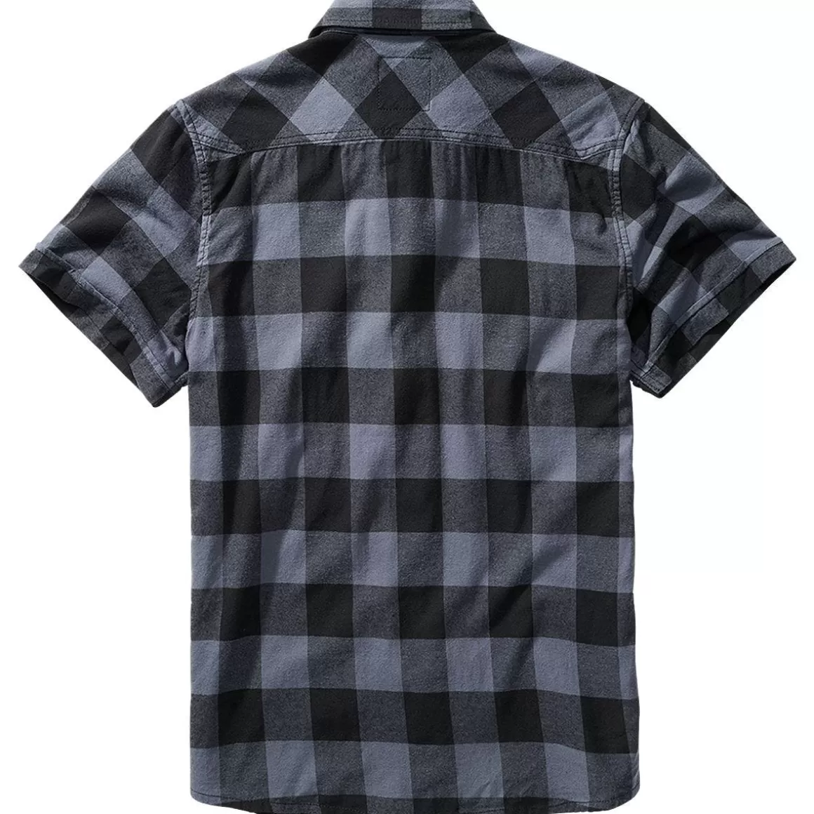 MFH Shirts>Brandit Half Sleeve Check Shirt Black/Grey