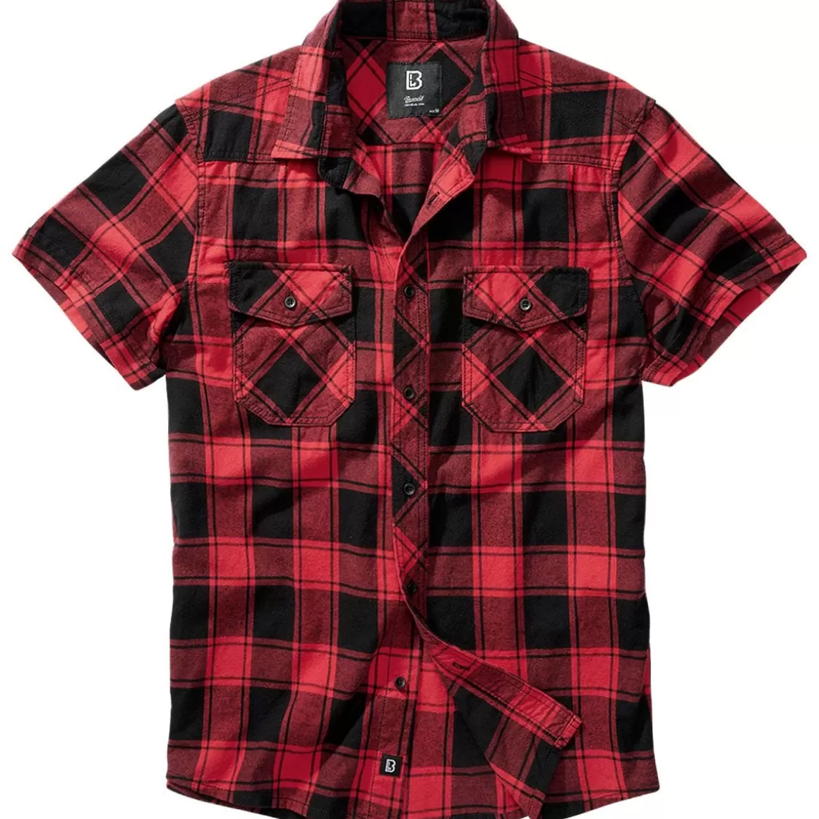 Maxpedition Shirts>Brandit Half Sleeve Check Shirt Red/Black