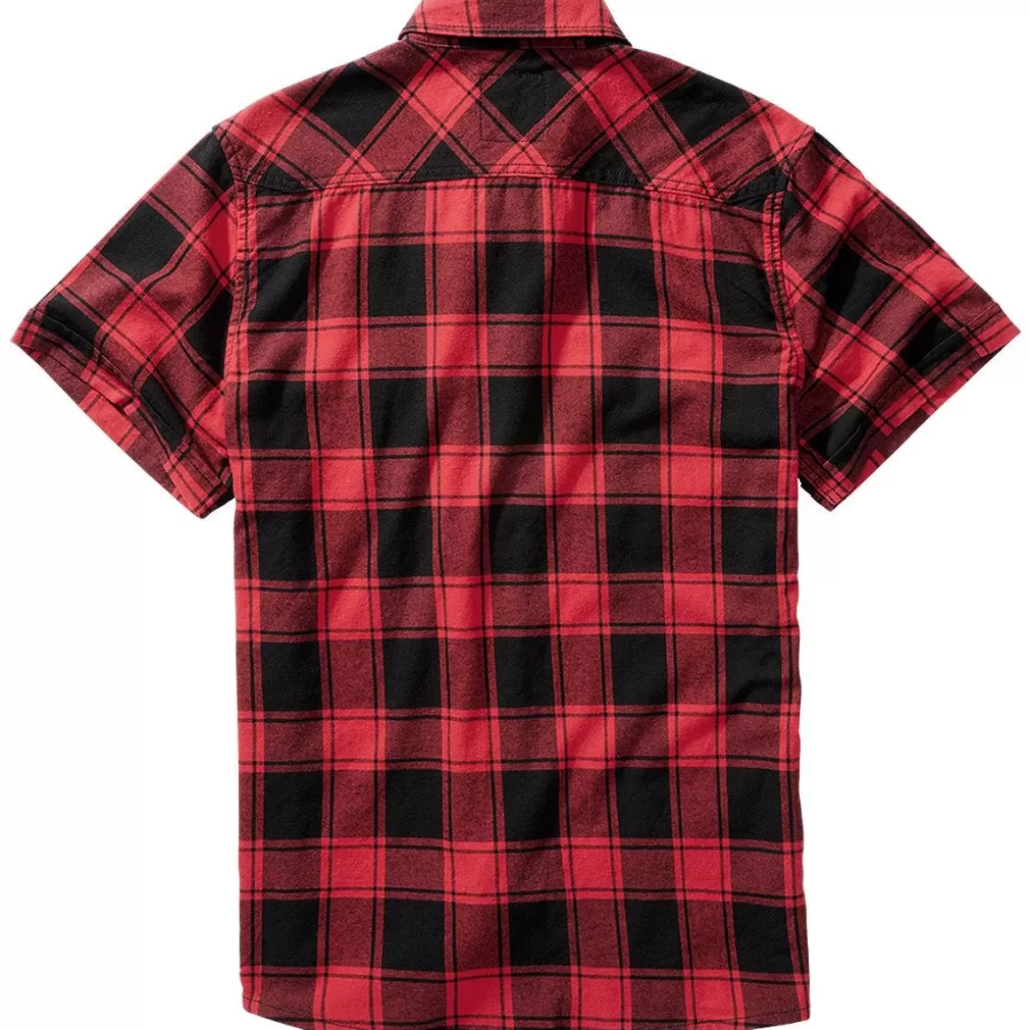 Maxpedition Shirts>Brandit Half Sleeve Check Shirt Red/Black