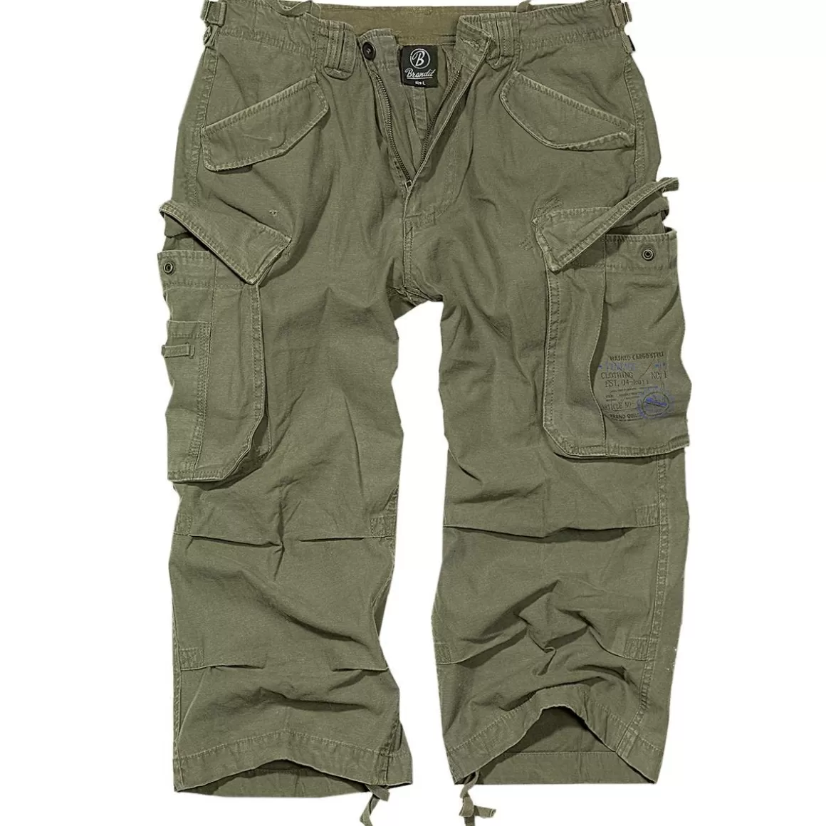Flyye Industries Shorts>Brandit Industry Vintage 3/4 Shorts Olive