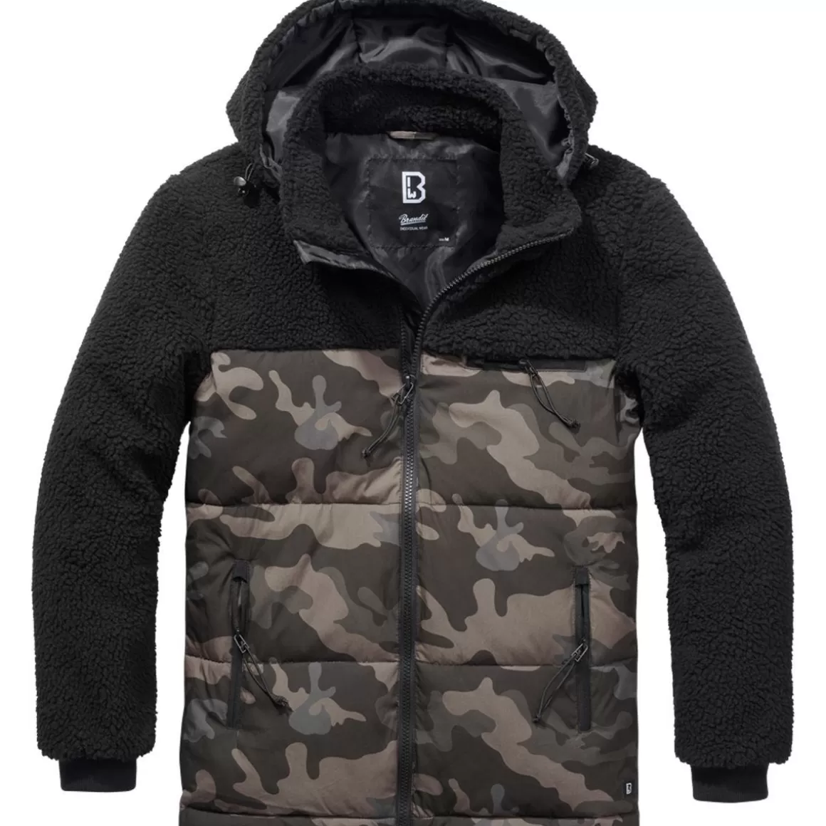 Brandit Jackets & Coats> Jackson Teddyfleece Jacket Black / Dark Camo