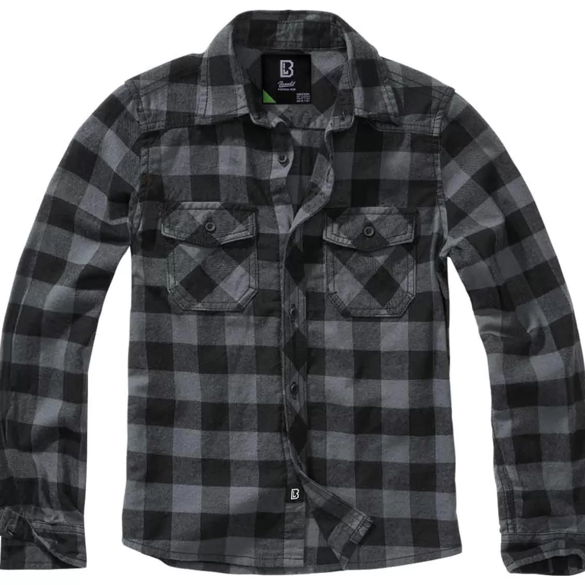 First Tactical Shirts>Brandit Kids Check Shirt Black/Grey