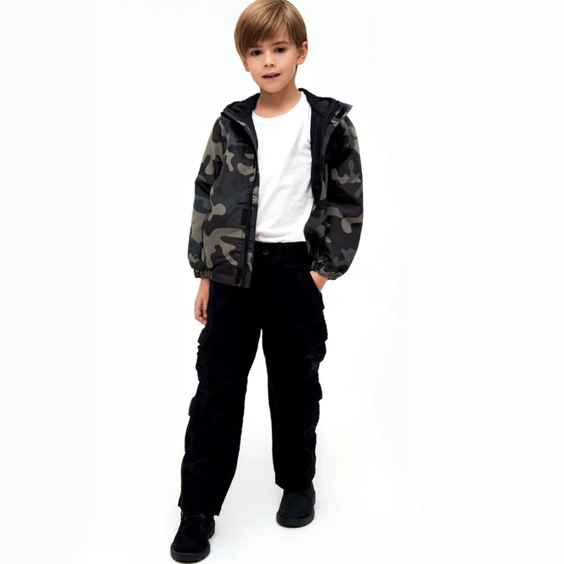 Helikon Jackets>Brandit Kids Summer Windbreaker Front Zip Dark Camo