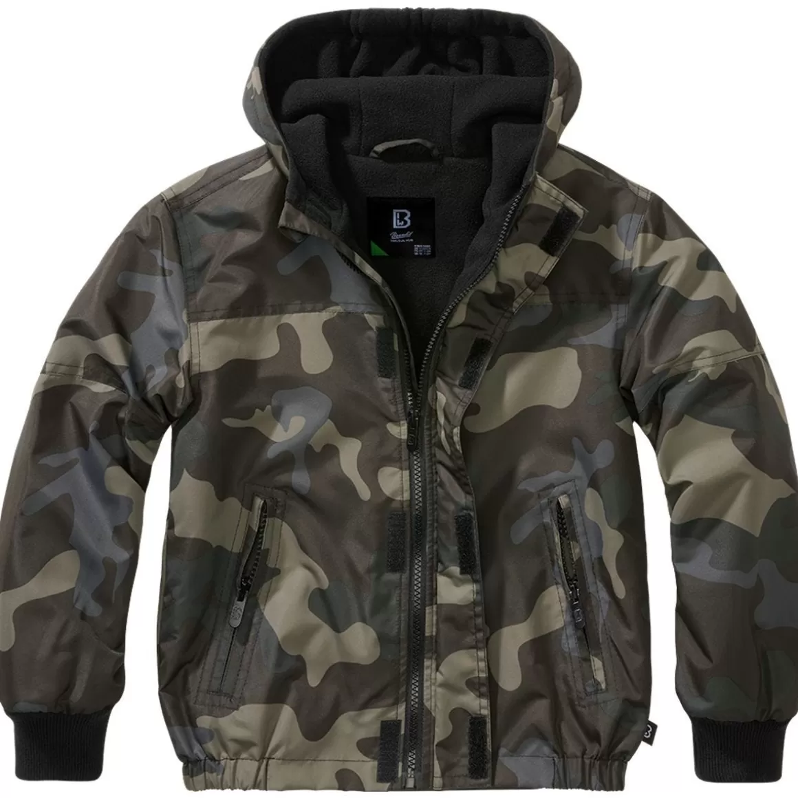 Hazard 4 Jackets>Brandit Kids Windbreaker Front Zip Dark Camo