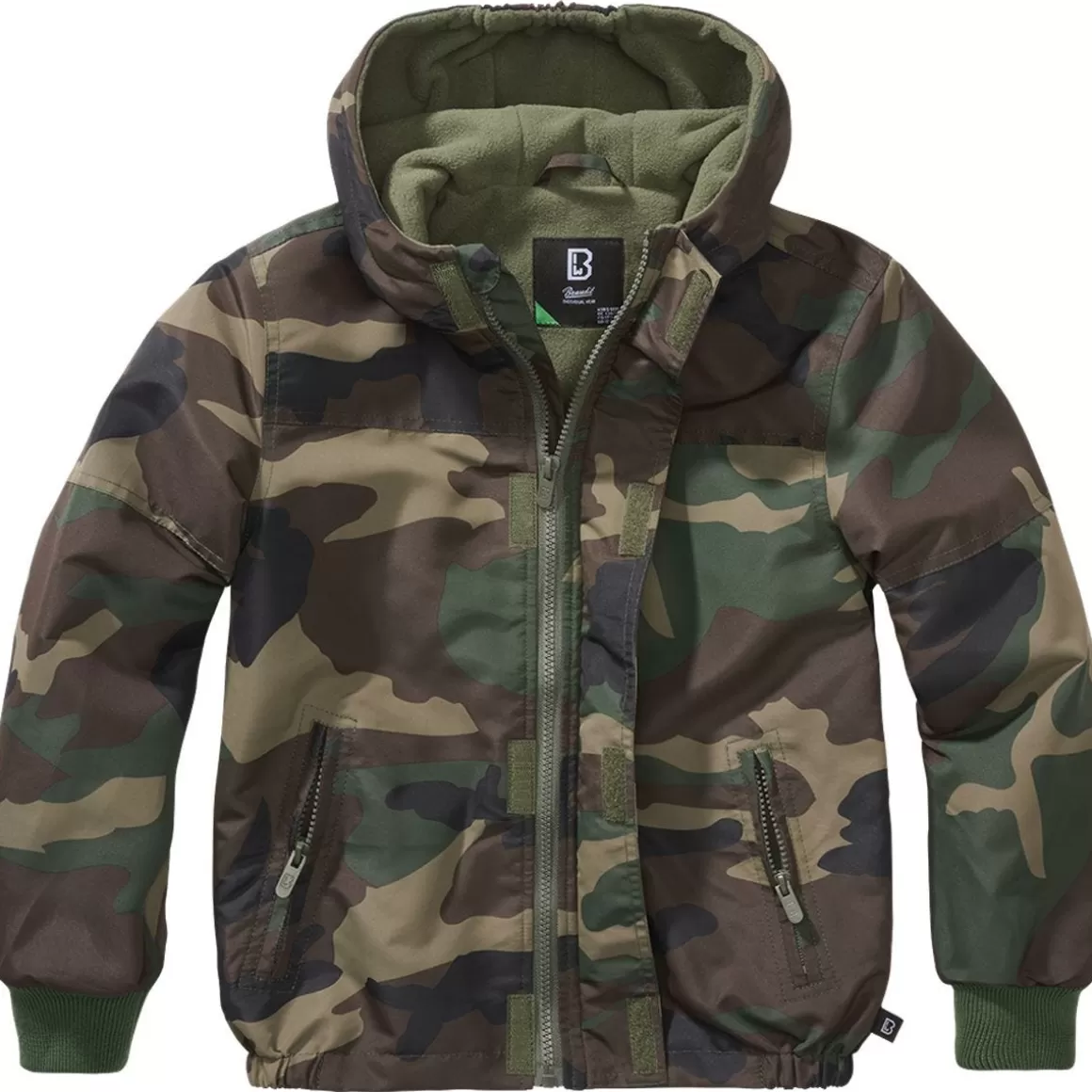 Propper Jackets>Brandit Kids Windbreaker Front Zip Woodland