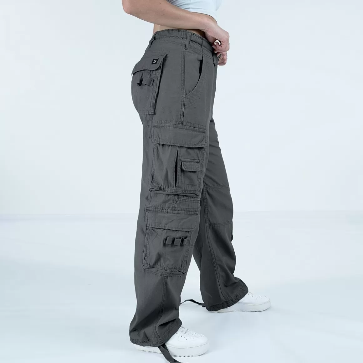 Highlander Forces Trousers>Brandit Ladies Pure Vintage Trousers Anthracite
