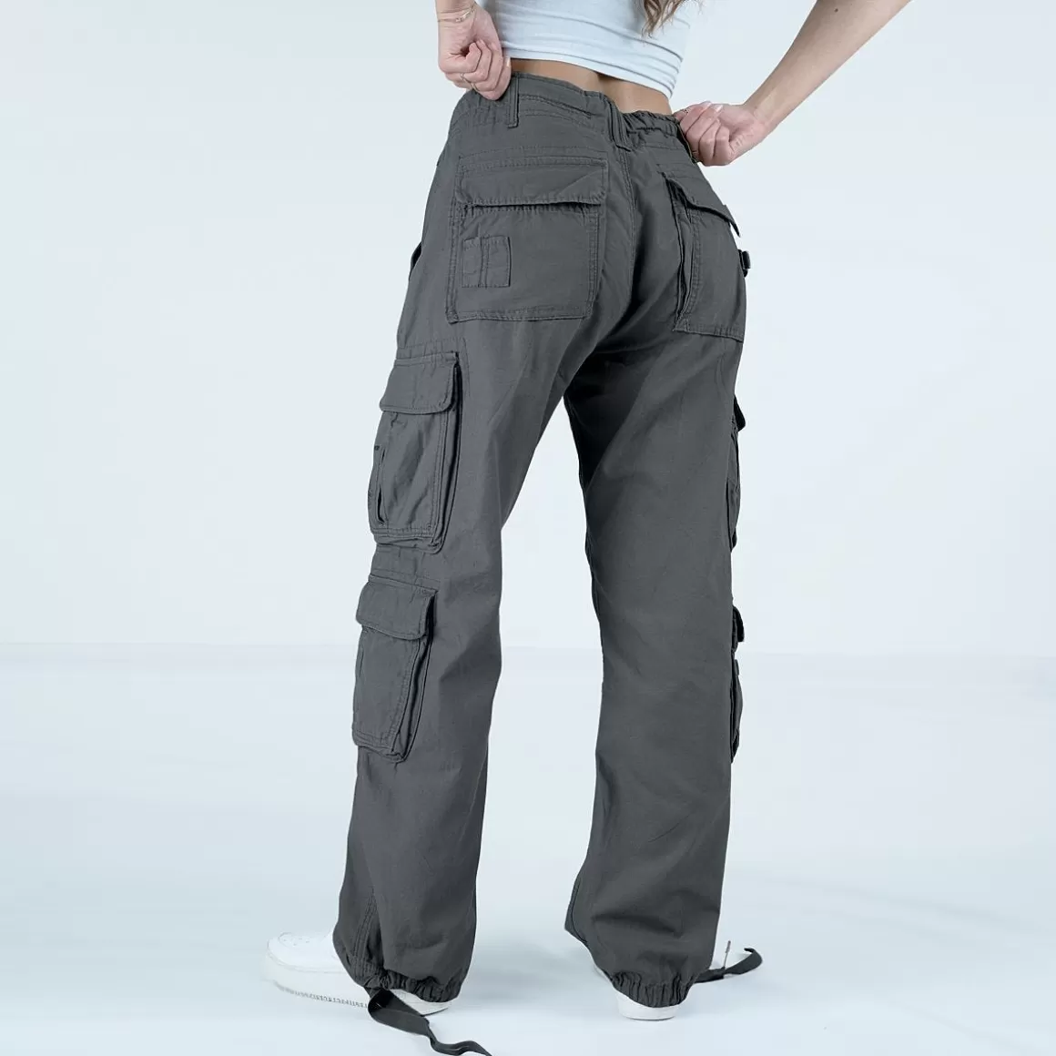 Highlander Forces Trousers>Brandit Ladies Pure Vintage Trousers Anthracite