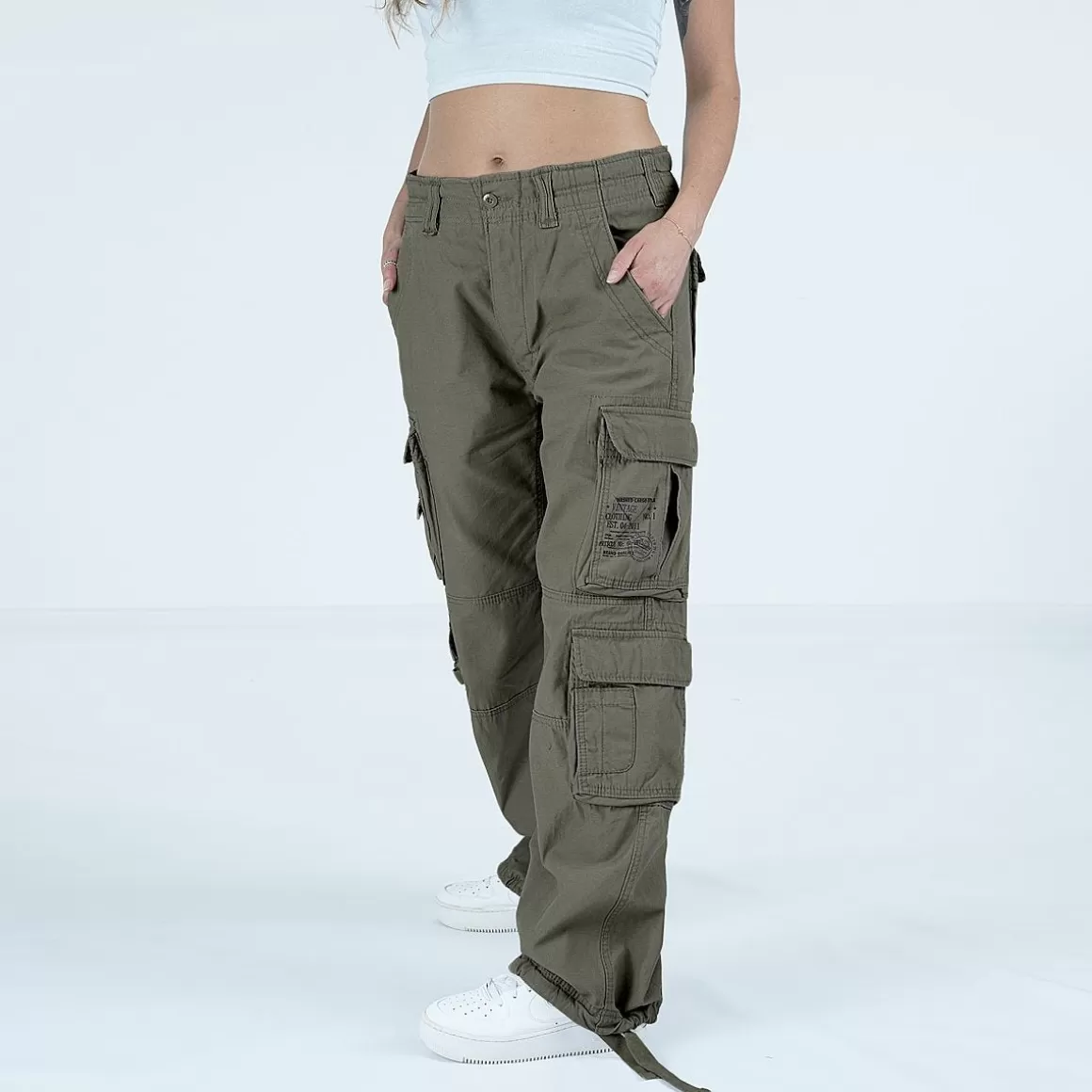 Jack Pyke Trousers>Brandit Ladies Pure Vintage Trousers Olive