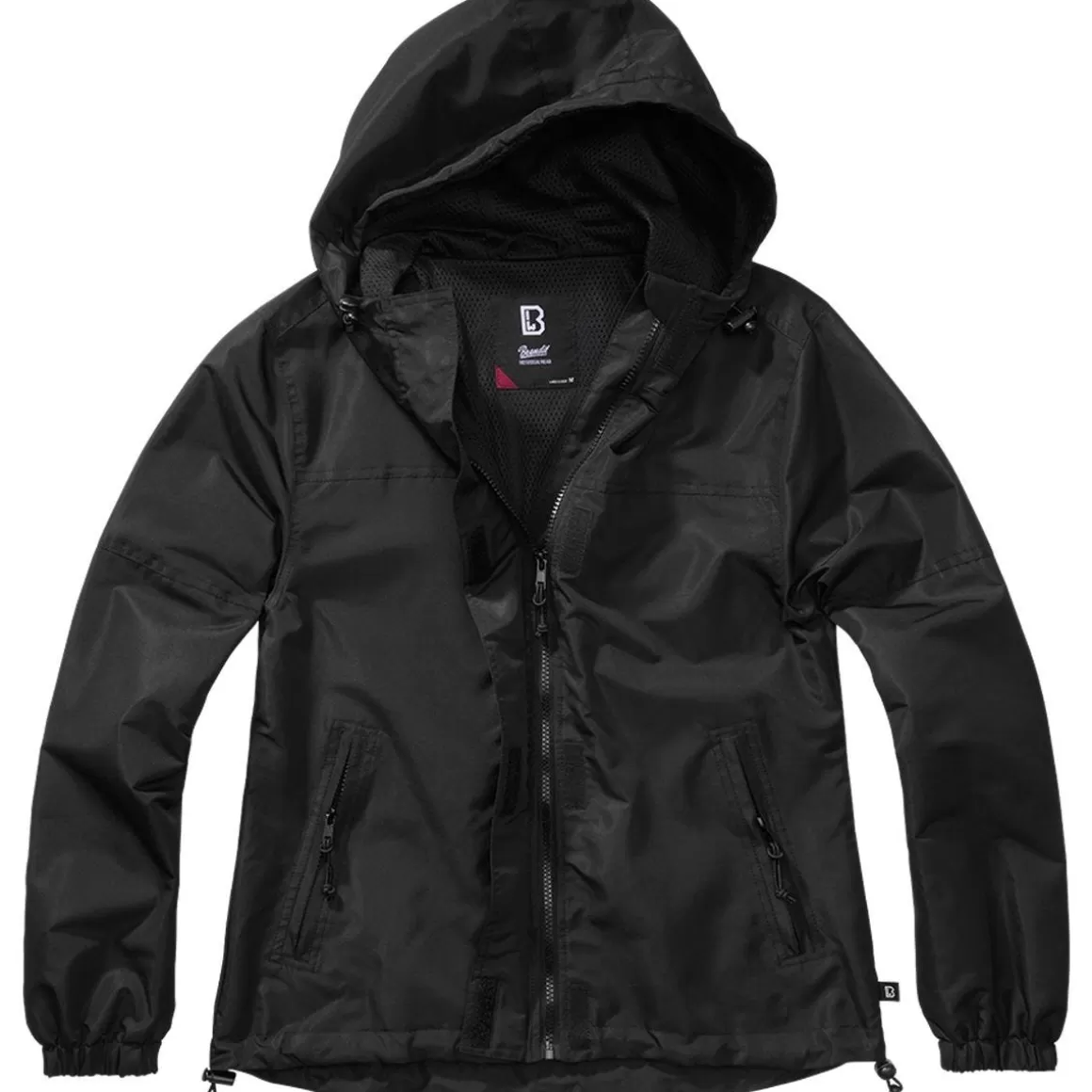 Wisport Jackets>Brandit Ladies Summer Windbreaker Frontzip Black