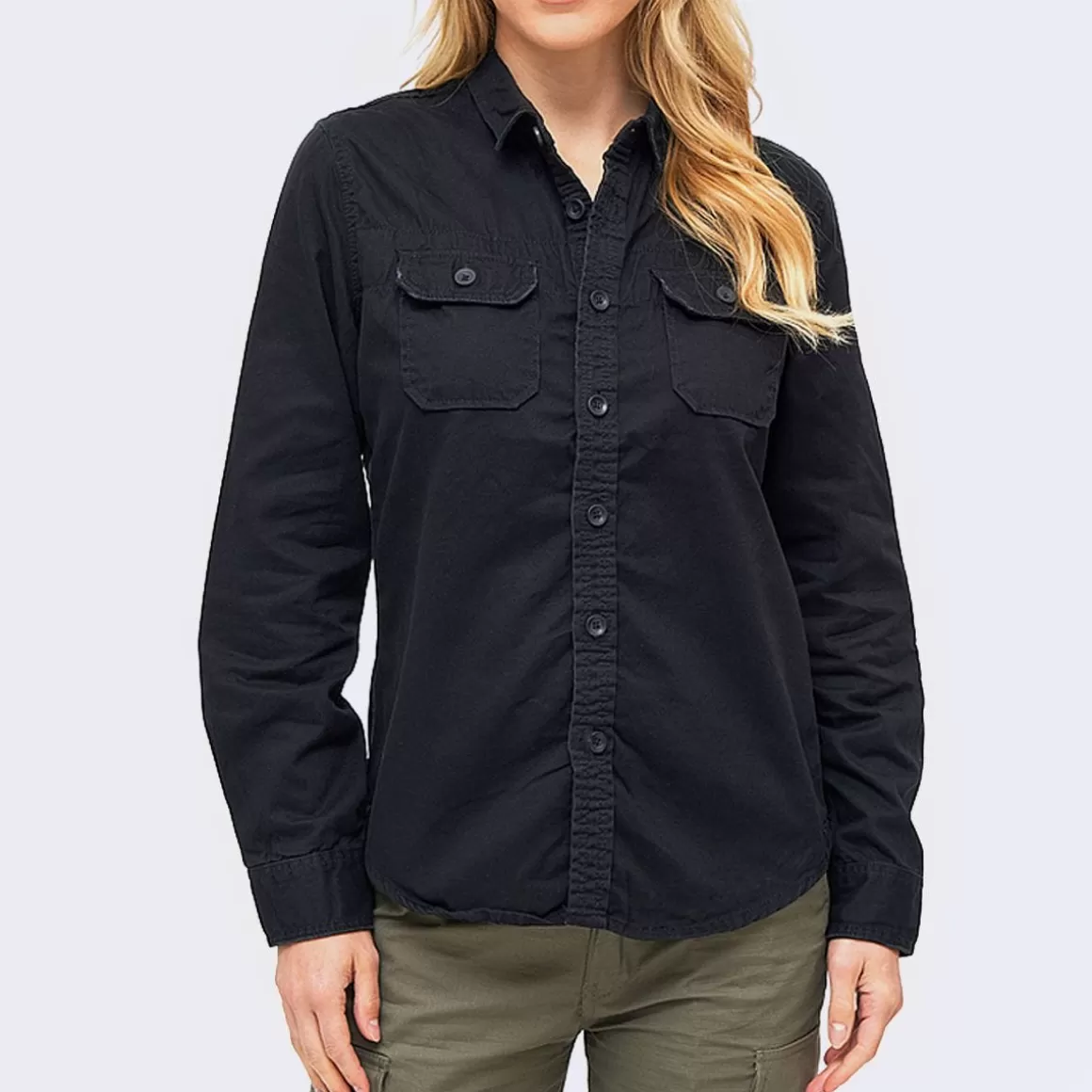 Helikon Shirts>Brandit Ladies Vintage Shirt Longsleeve Black