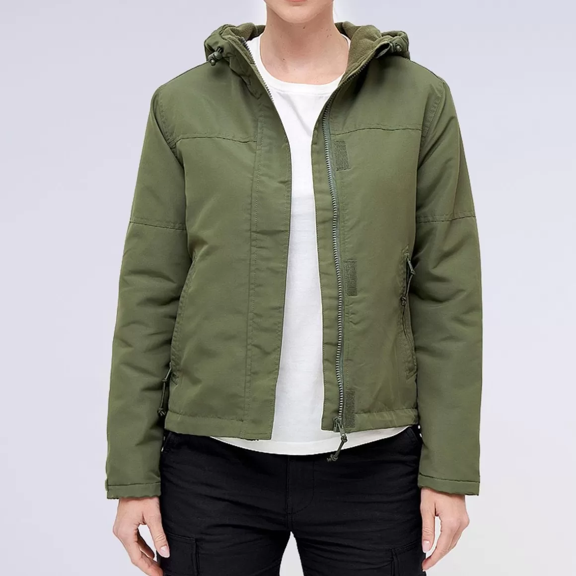 Wisport Jackets>Brandit Ladies Windbreaker Front Zip Olive