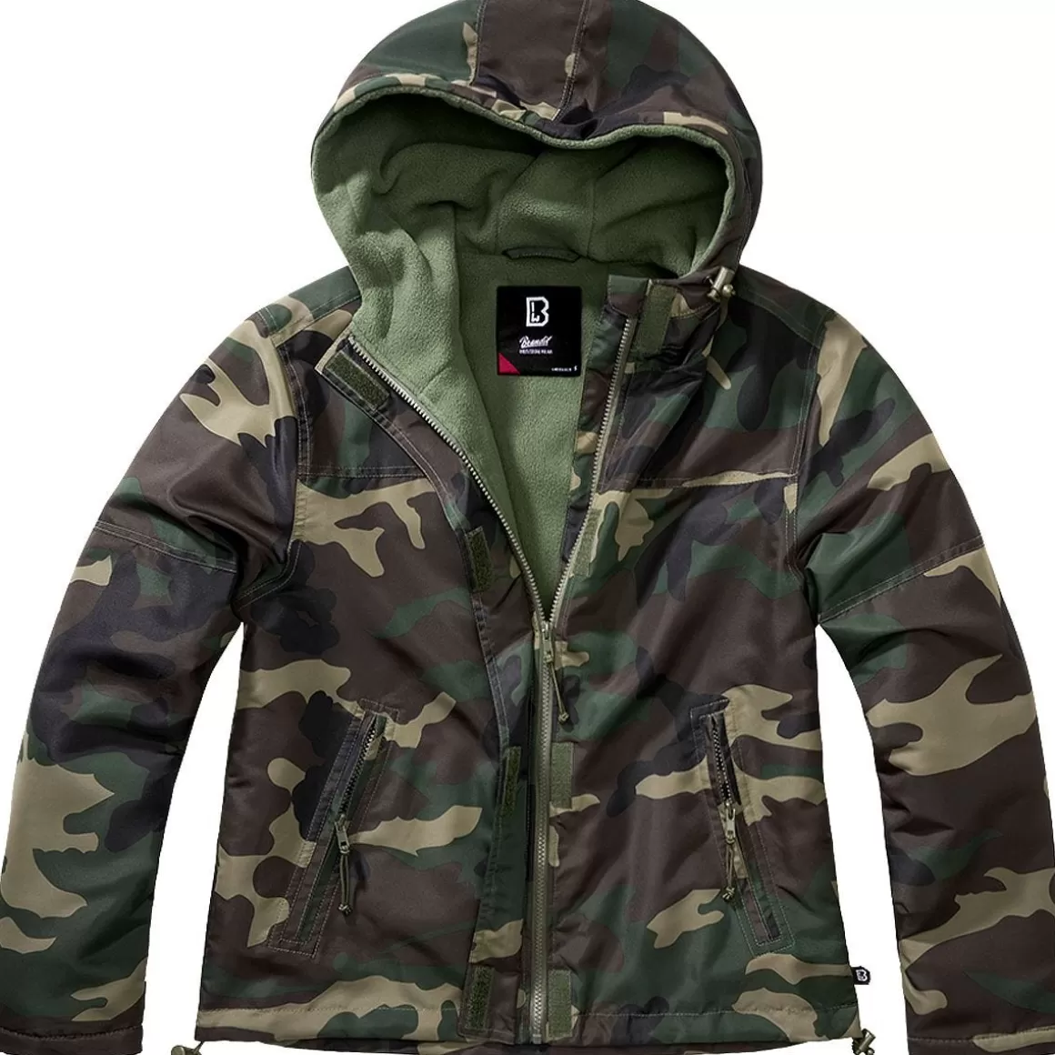 Viper Jackets>Brandit Ladies Windbreaker Front Zip Woodland