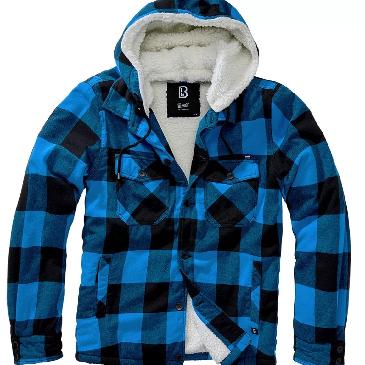 Brandit Jackets & Coats> Lumber Hooded Jacket Black/Blue