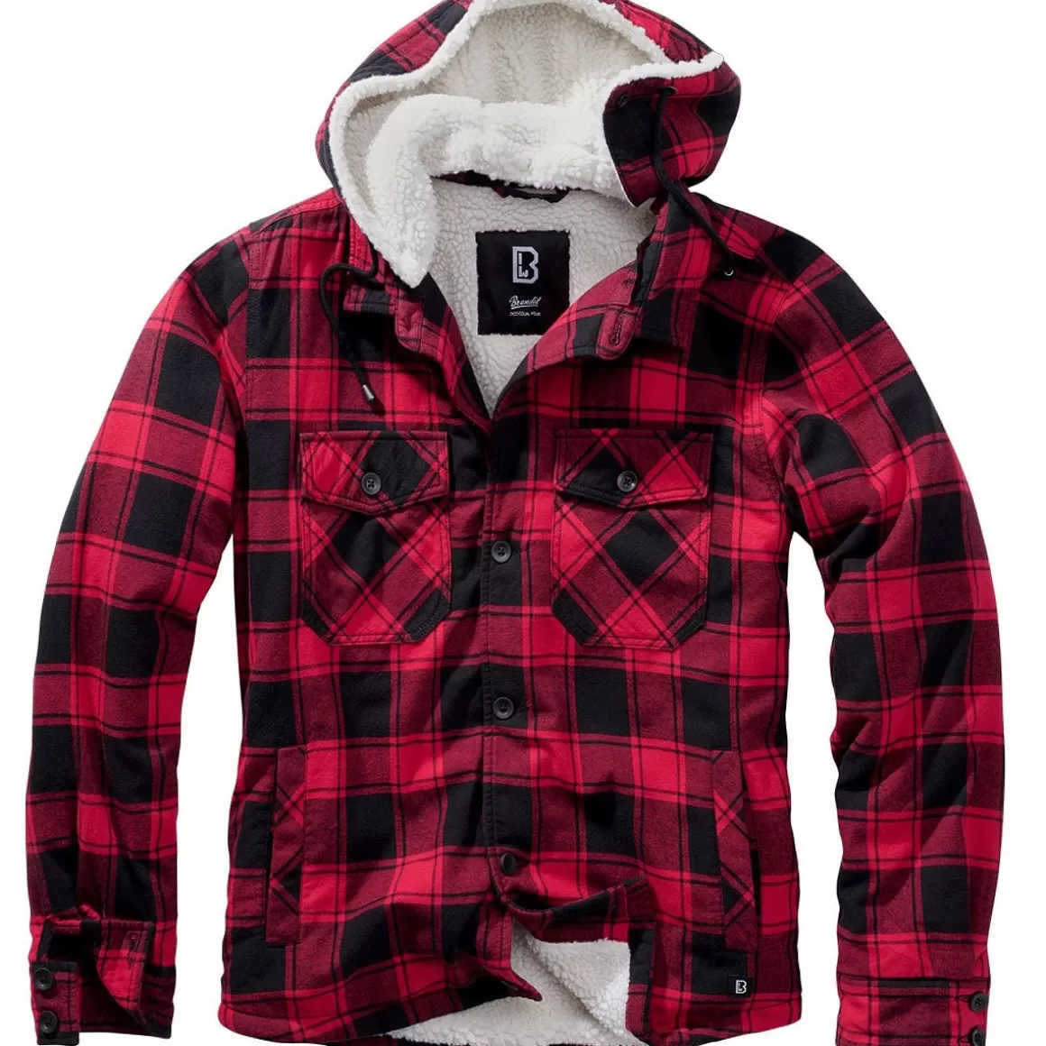 Brandit Jackets & Coats> Lumber Hooded Jacket Red/Black