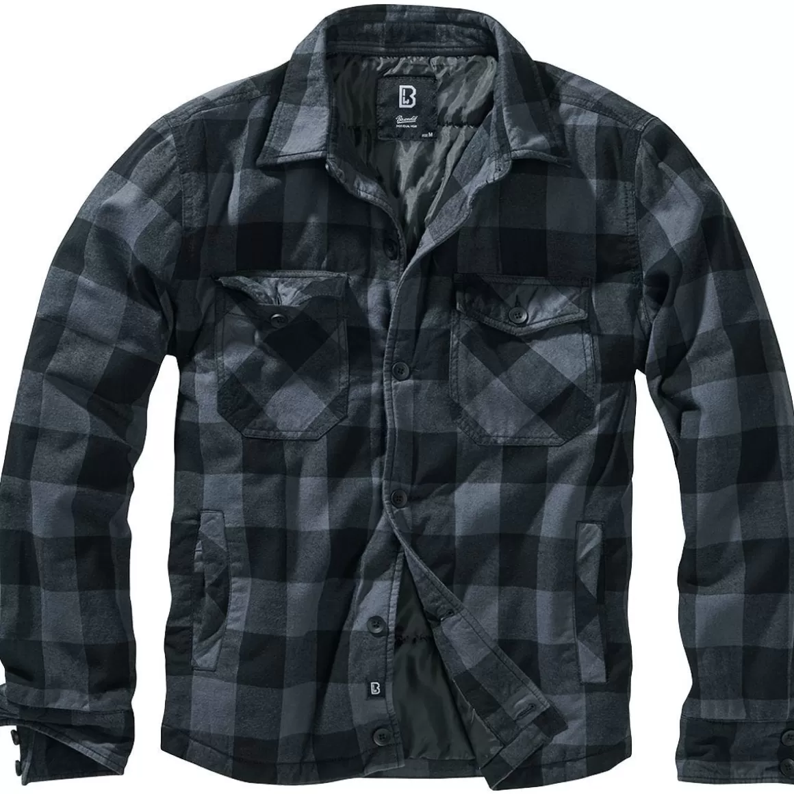 Brandit Jackets & Coats> Lumber Jacket Black / Grey