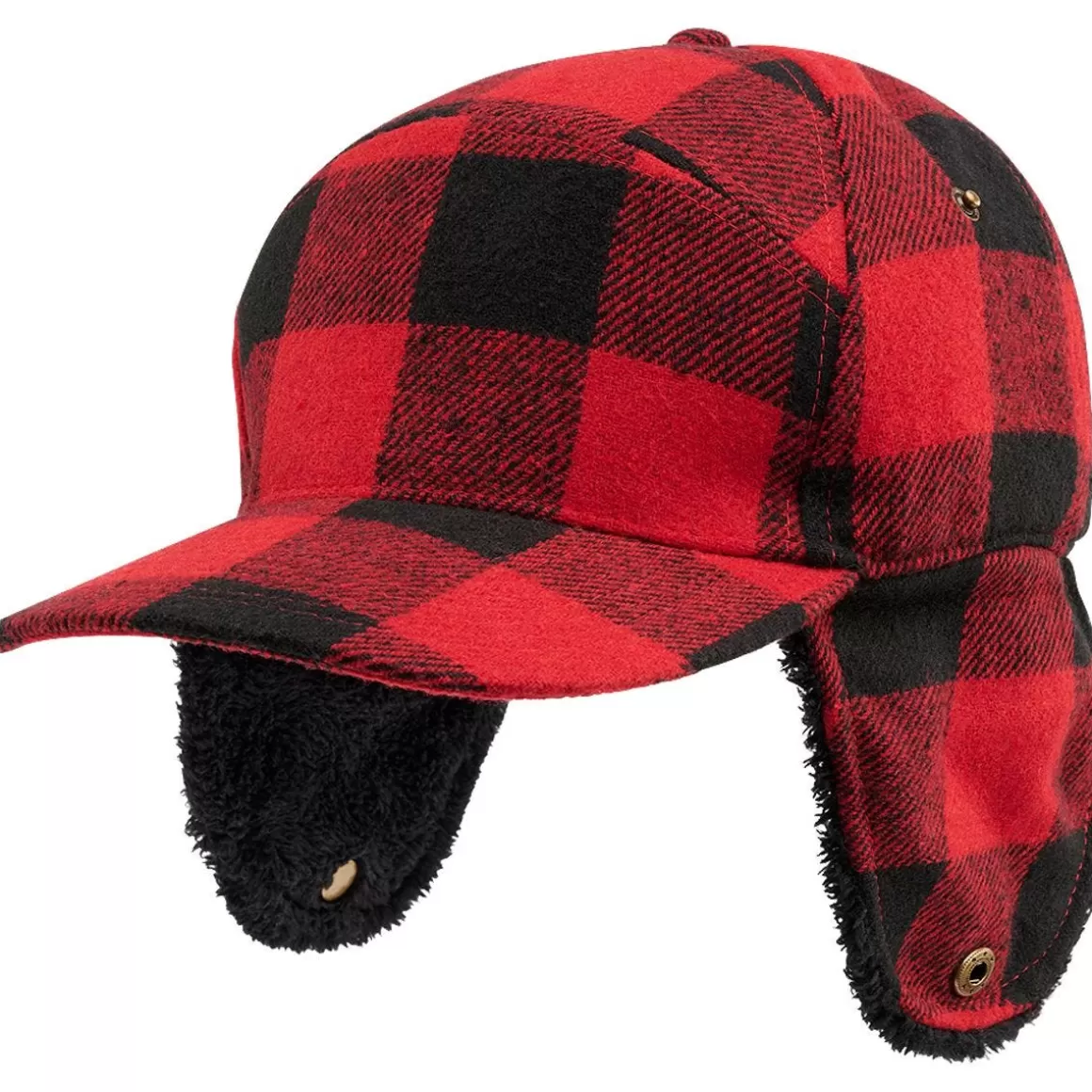 Mil-Tec Headwear>Brandit Lumberjack Winter Cap Red/Black Checkered