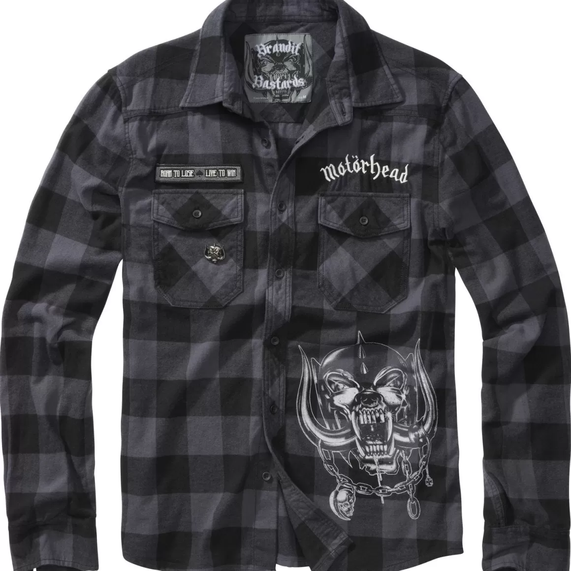 Flyye Industries Shirts>Brandit Motorhead Checkshirt Black-Grey