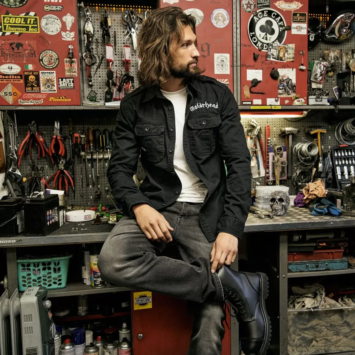 Flyye Industries Shirts>Brandit Motorhead Vintage Shirt Black