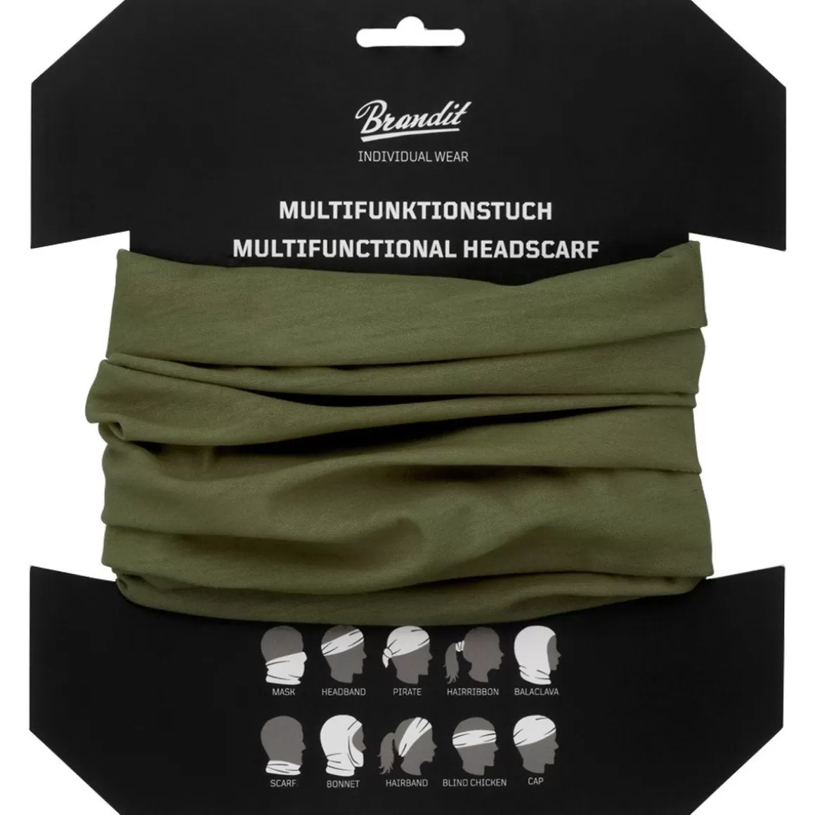 Mil-Tec Scarves>Brandit Multifunctional Neck Gaiter Olive